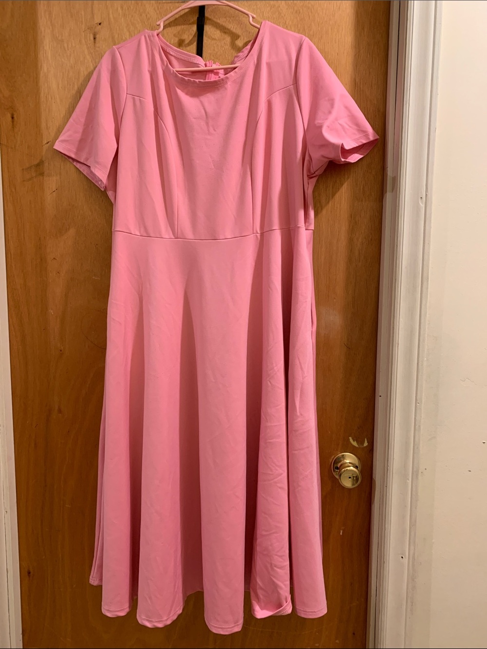 Soft Pink Short-Sleeve Maxi Dress size 3X